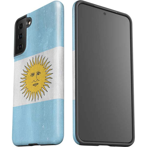 Argentina Flag Distressed Galaxy S21 Plus 5G Pro Case